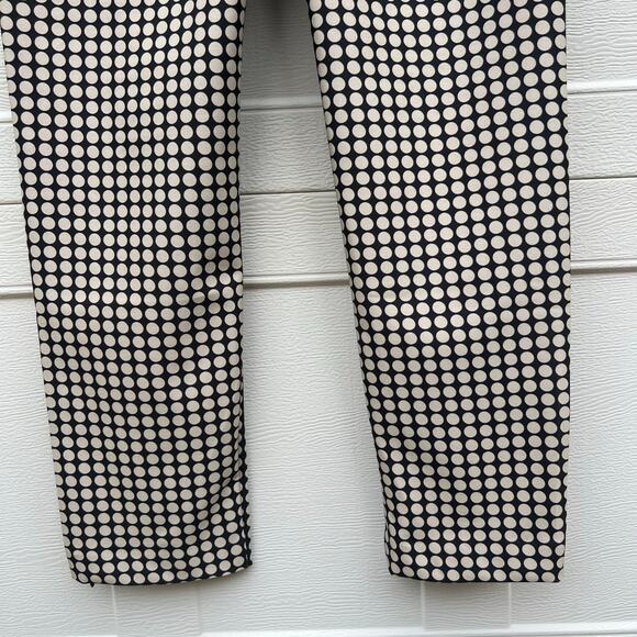 Chicos Black Label Dotted Pull On Slim Ankle Pants Zip Detail Sz 1 (US 8) - Picture 7 of 9